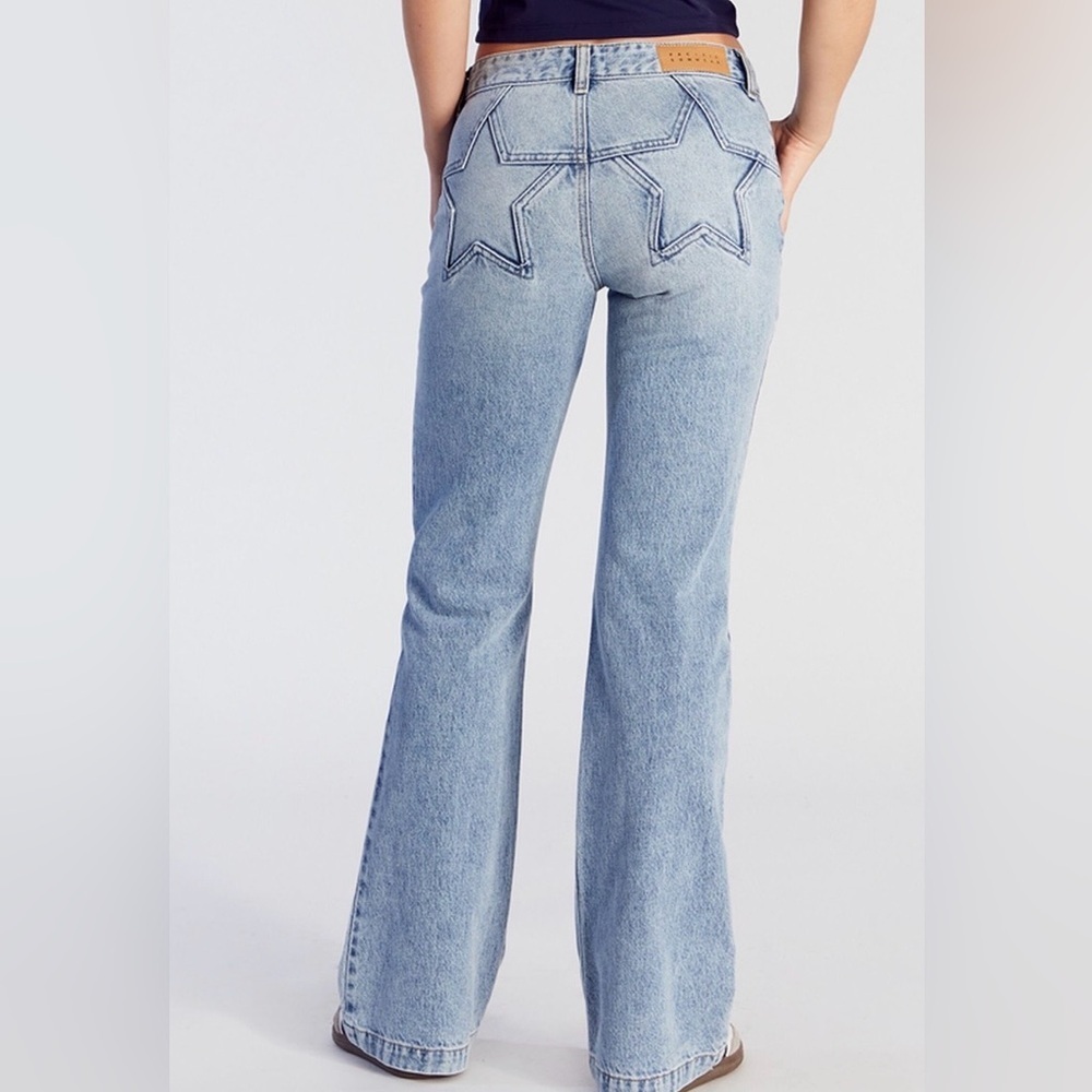 Pacsun Jade Low Rise Bootcut Jeans Star STAR back pockets sz 28 - Picture 2 of 4